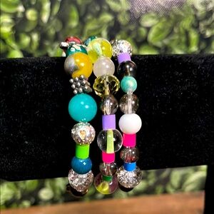 Colorful Beaded Bracelets Set of 3
